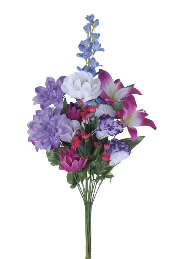 光の楽園 上手組仏花ラベンダー1本【仏花シリーズ】【アートフラワー 造花】(2695A28N)（※ラッピング不可）