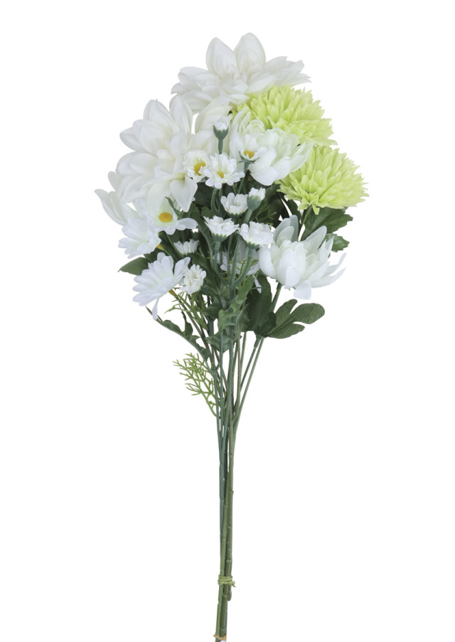 光の楽園 手組仏花菊1本【仏花シリーズ】【アートフラワー 造花】(2696A18N)（※ラッピング不可）