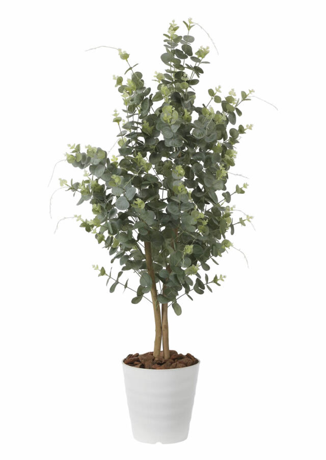 光触媒 光の楽園 ユーカリ1.25m【インテリア フェイクグリーン 人工観葉植物】(370P220)（※ラッピング不可）