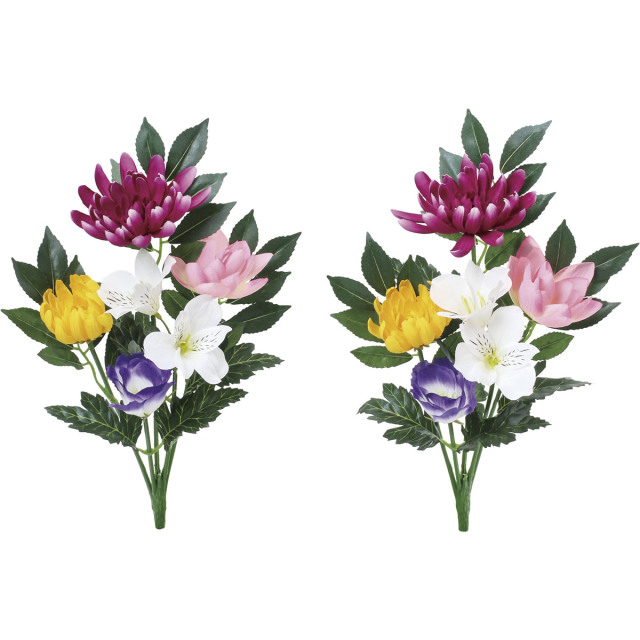 布花アートフラワーゆうこりん2点 アートフラワーパーツ・造花・染花