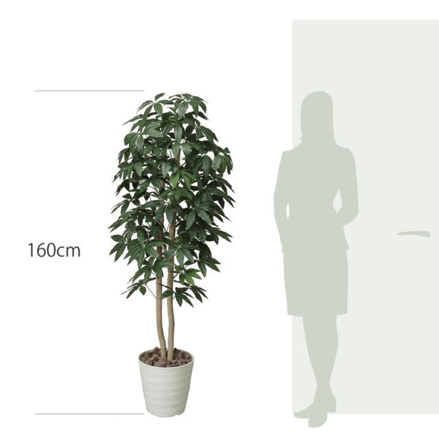 光触媒 光の楽園 パキラツリー 1.6m【インテリア フェイクグリーン