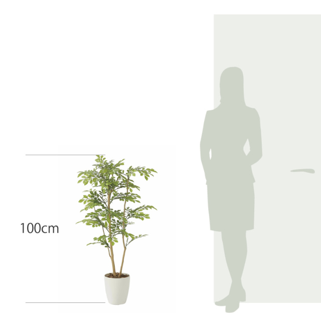 光触媒 光の楽園 ライトトネリコ 1.0m【インテリア フェイクグリーン