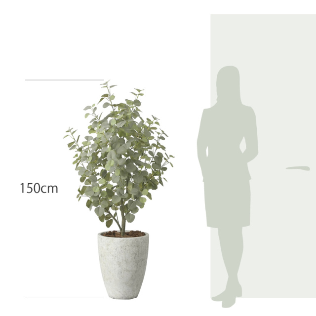 光触媒 光の楽園 ナチュラルユーカリツリー1.5【インテリア フェイク