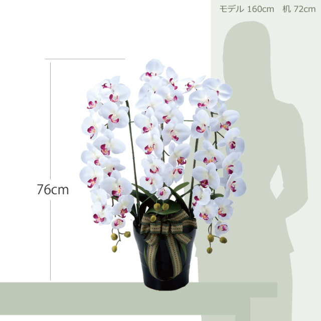 光触媒 光の楽園ロイヤル胡蝶蘭W/AB【アートフラワー 造花