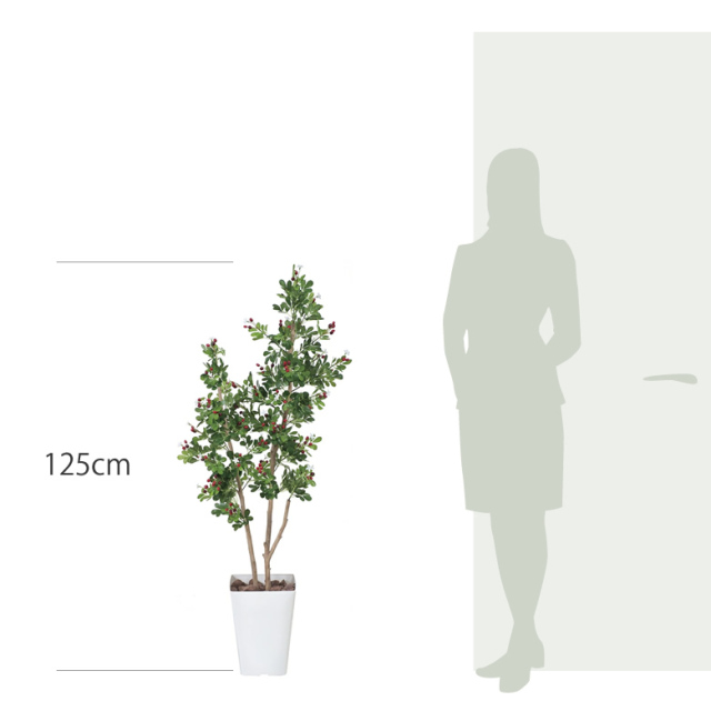 光触媒 光の楽園ハックルベリー1.25m【インテリア フェイクグリーン