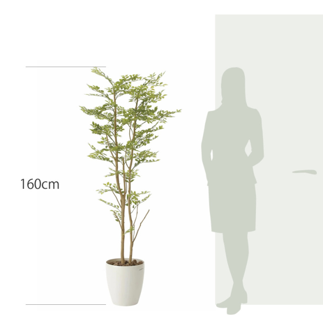 光触媒 光の楽園 ゴールデンリーフ 1.6m【インテリア フェイク