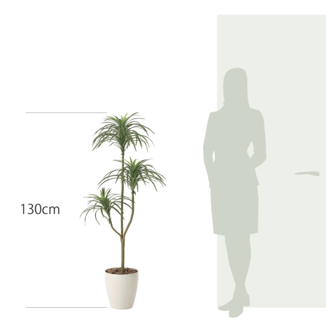 光触媒 光の楽園ユッカ 1.3m【インテリア フェイクグリーン 人工