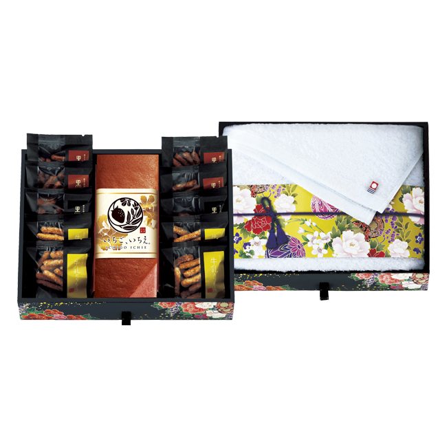 ミニたんす御進物　「いちご、いちえ。」かすてぃら＆今治産たおる　No.57