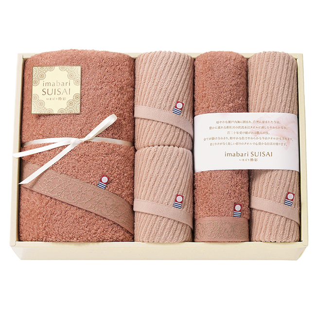 いまばり粋彩　～SUISAI～　バス・フェイスタオル4Pセット　No.100