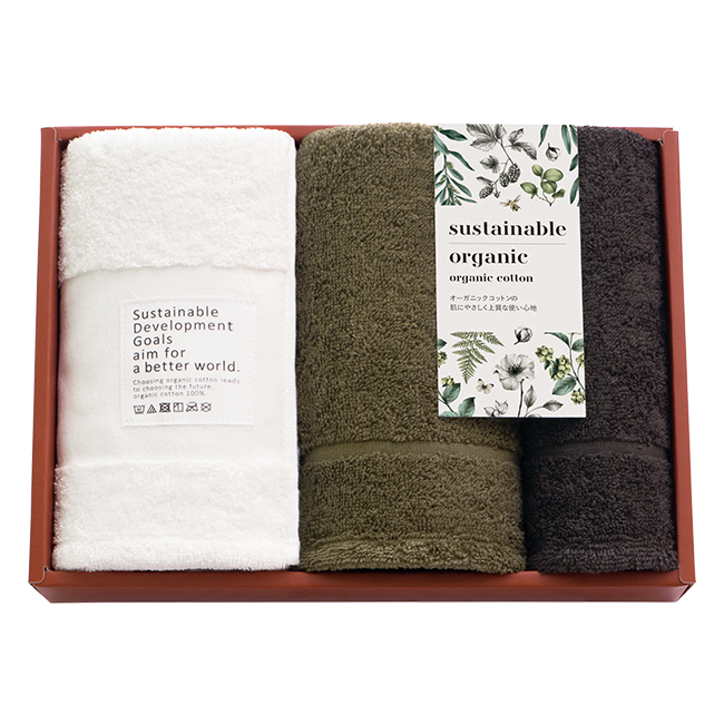 サステナブルオーガニック　フェイス2P・ハンドタオルセット　No.32