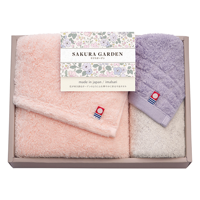 今治SAKURA　GARDEN　フェイス・ハンドタオルセット　No.30