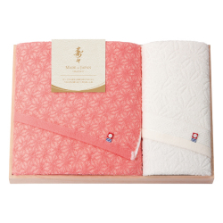 寿々　今治　木箱入りバス・フェイスタオルセット　No.50