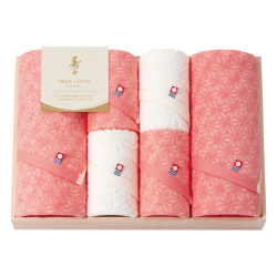 寿々　今治　木箱入りバス2P・フェイスタオル4Pセット　No.130