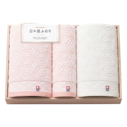 今治　日々是ふわり　木箱入りバス2P・フェイスタオルセット　No.60