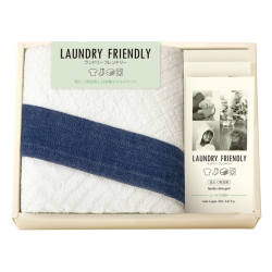 ランドリーフレンドリー　日本製タオルと洗たく用洗剤パウチのセット　No.20