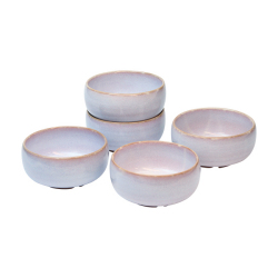 萩焼　萩むらさき　丸小鉢揃　No.50