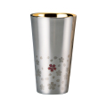 さくら街道　ステンレス二重タンブラー（内面金メッキ）　300ml　No.100