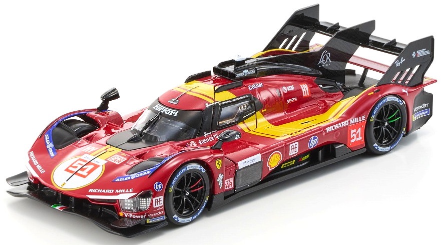 <予約 2026年12月以降発売予定> BURAGO 1/24 フェラーリ 499P AF コルセ LM 24h 2025 No,51 レッド