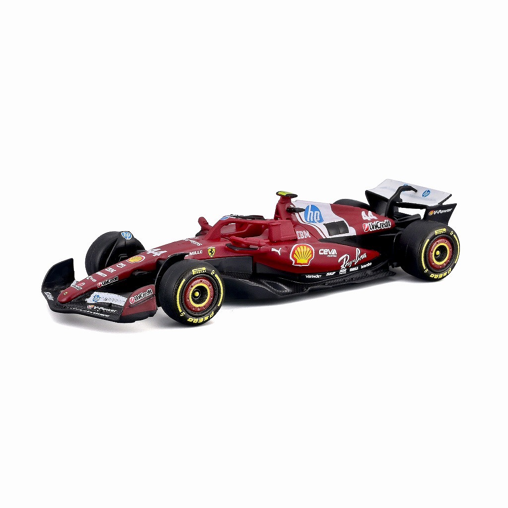 BURAGO 1/64 フェラーリ SF-25 2025 オーストラリアGP No,44 L.ハミルトン クリアケース/ドライバー無
