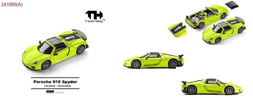 TrendsHobby 1/64 Porsche 918 Spyder アシッドグリーン