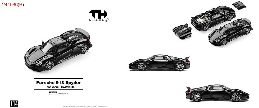 Trends Hobby 1/64 Porsche 918 Spyder ブラック
