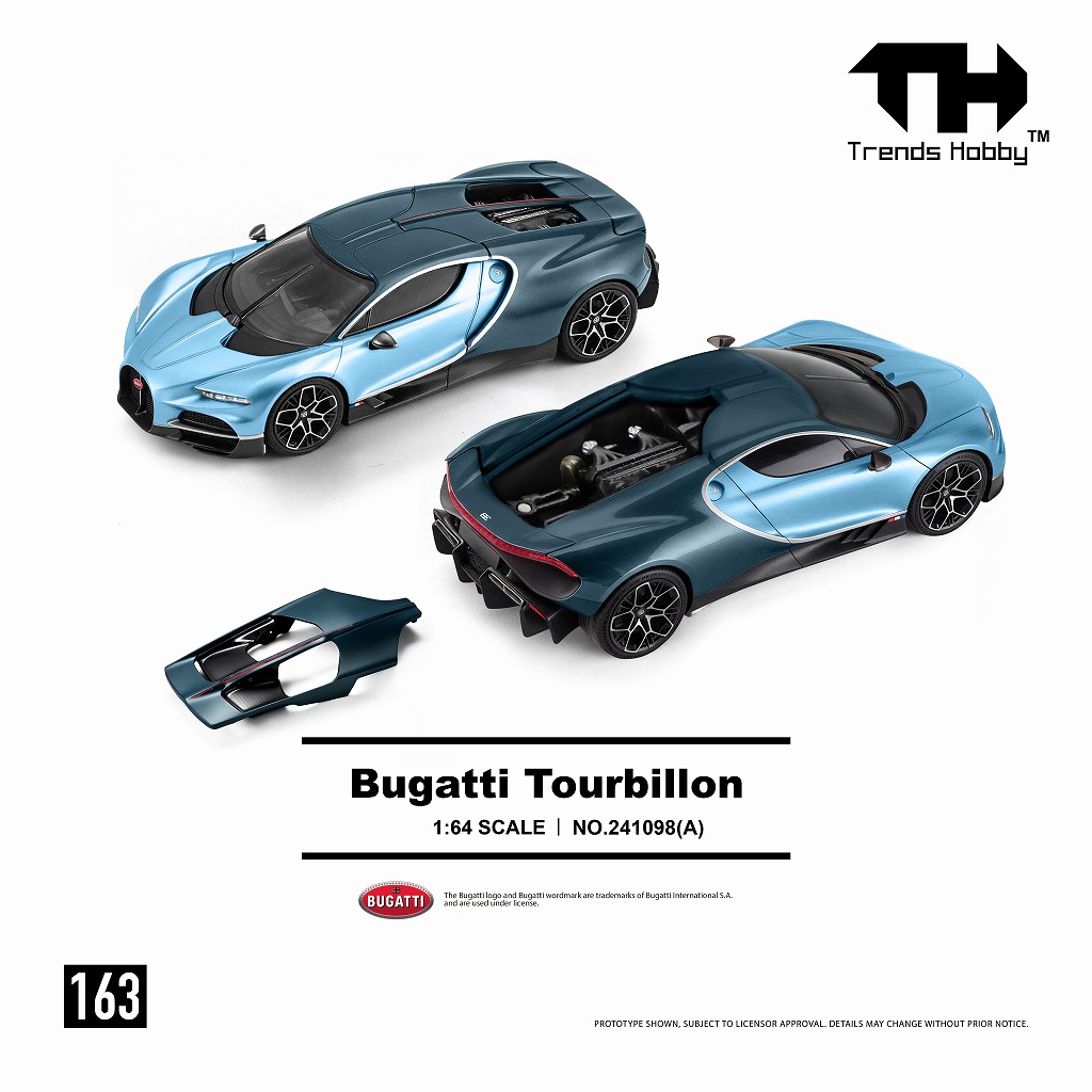 <予約 2026/12月発売予定> Trends Hobby 1/64 Bugatti Tourbillon アトランティックブルー