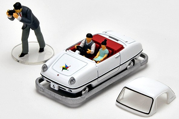 TOMICA LIMITED VINTAGE 1/64 こどもの国×TLV ダットサン ベビイ 6号車（白）フィギュア付