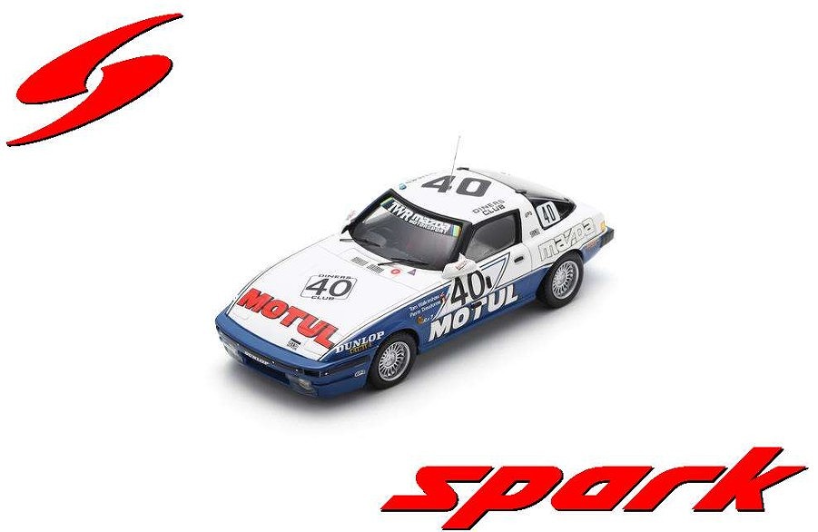 Spark 1/43 Mazda RX7 No.40 Mazda Motul TWR RT Winner 24H Spa 1981 P. Dieudonne - T. Wlakinshaw