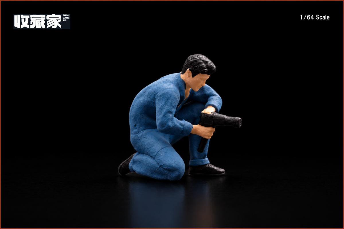 <予約 2026/12月以降発売予定> 収蔵家 SHOUCANGJIA 1/64 フィギュア 自動車整備士 (青い服)