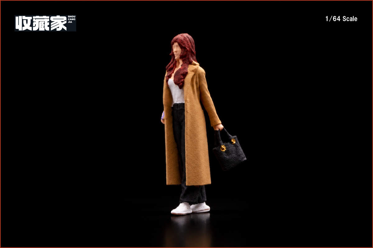<予約 2026/12月以降発売予定> 収蔵家 SHOUCANGJIA 1/64 フィギュア バッグを持った女性 (茶色いコート)