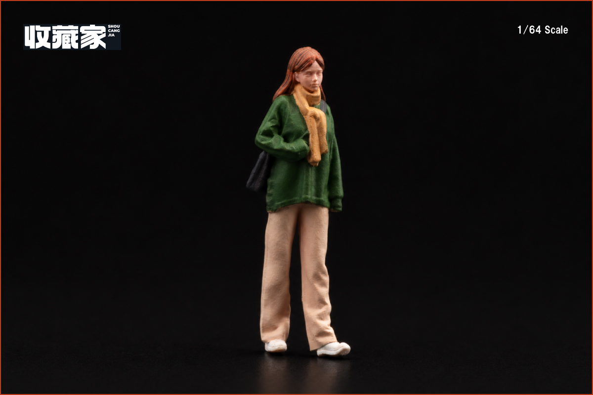 <予約 2026/12月以降発売予定> 収蔵家 SHOUCANGJIA 1/64 フィギュア マフラーを巻いた女の子 (緑の服)