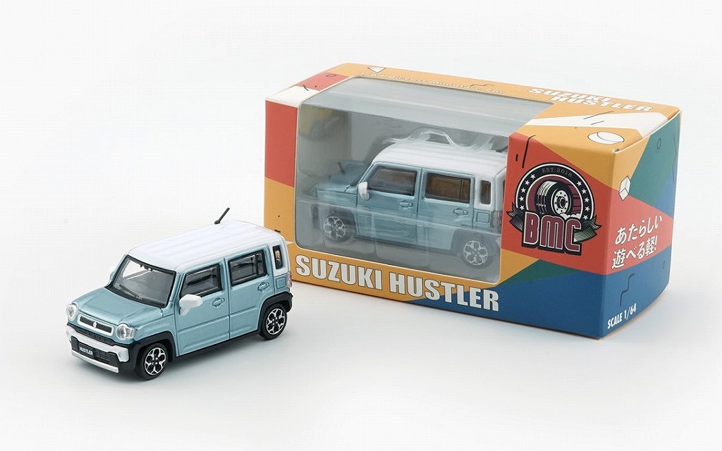 BM CREATIONS 1/64 スズキ ハスラー 2019 オフブルー