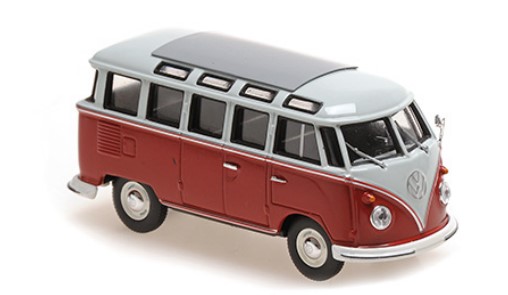 MAXICHAMPS 1/43 VW サンバ バス 1961 レッド/グレー