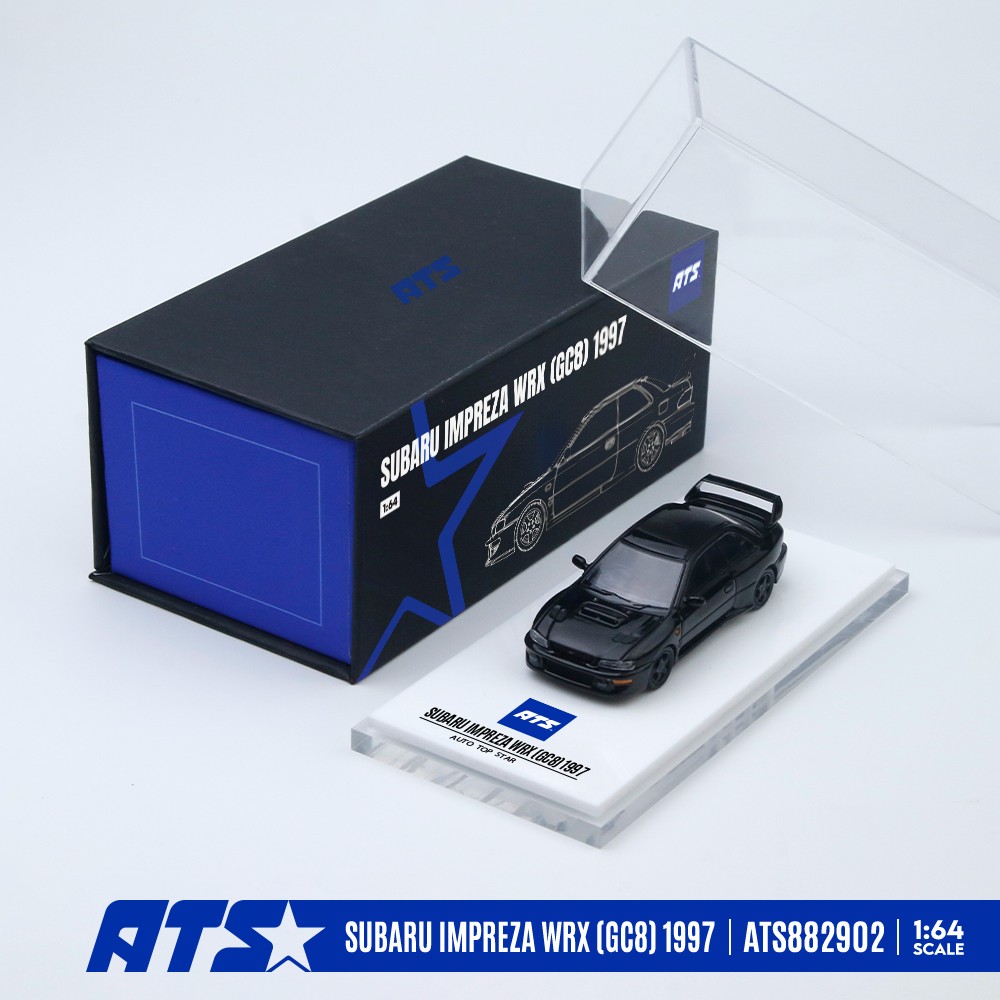 <予約 2027/1月発売予定> ATS 1/64 SUBARU IMPREZA WRX （GC8）1997 ブラック