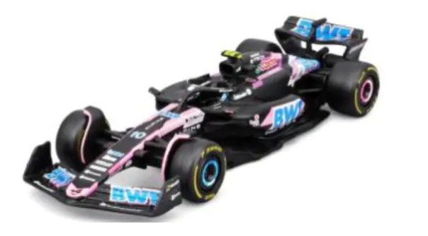 Burago 1/43 BWT アルピーヌ F1チーム A524 (2024) No,10 P.ガスリー ヘルメット付 (クリアケース)