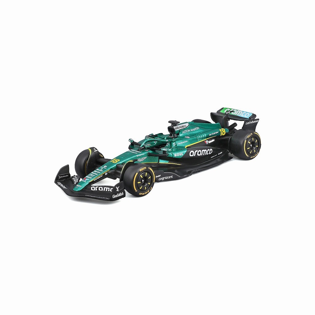 BURAGO 1/43 アストン マーティン アラムコ F1チーム AMR25 2025 オーストラリア GP No,18 L.ストロール ドライバー付
