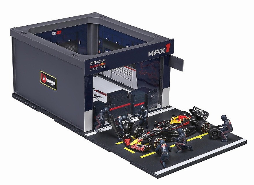 <予約 2026/10月下旬発売予定> BURAGO 1/43 オラクル レッドブル レーシング PIT PASS セット RB21 No.1  M.フェルスタッペン