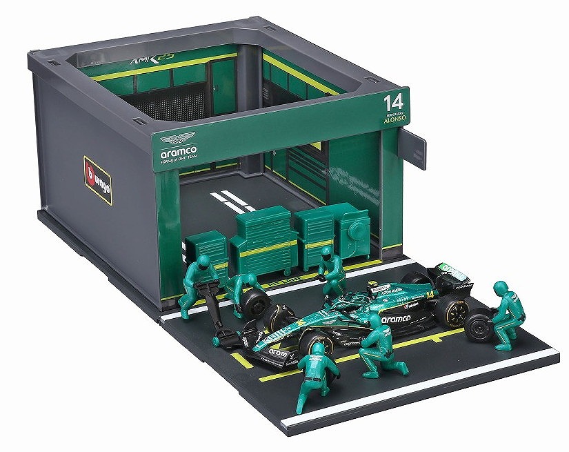 <予約 2026/10月下旬発売予定> BURAGO 1/43 アストン マーティン アラムコ F1チーム PIT PASS セット AMR25 GP No.14 F.アロンソ