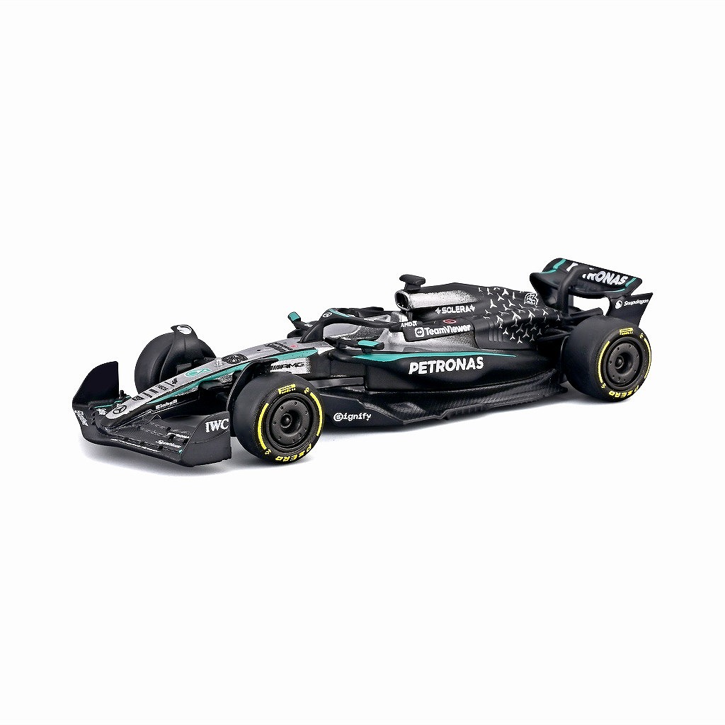 BURAGO 1/64 メルセデス-AMG ペトロナス F1チームW16 2025 オーストラリアGP No,63 G.ラッセル ケース/ドライバー無