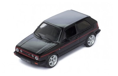 ixo 1/43 VW ゴルフ GTI (MK.II) 1984 メタリックブラック/レッドライン/シルバーホイール