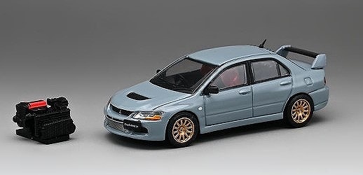 三菱ランサーエボリューション9 1:43モデル　奴田原モデル CM-MODEL 1/64 Mitsubishi ランサー エボリューション IX グレー