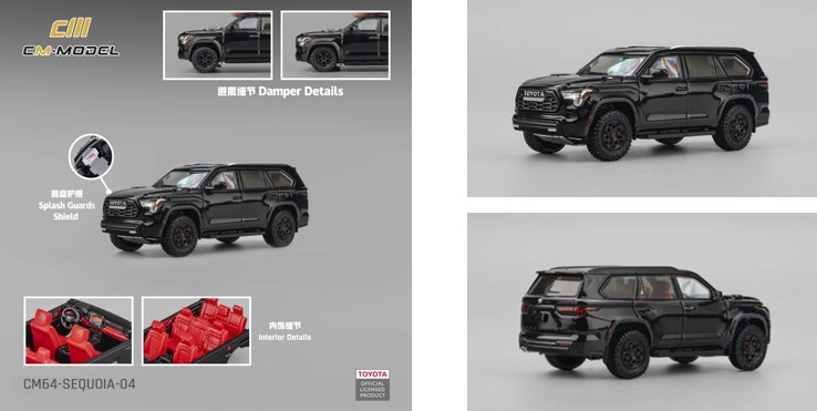 <予約 2026/9月以降発売予定> CM-MODEL 1/64 Toyota セコイア ミッドナイトブラック