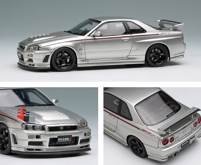 <予約 2027/2月発売予定> EIDOLON 1/43 ニスモ R34 GT-R Z-tune プロトタイプニュルテスト 2003 シルバー/ ニスモストライプ