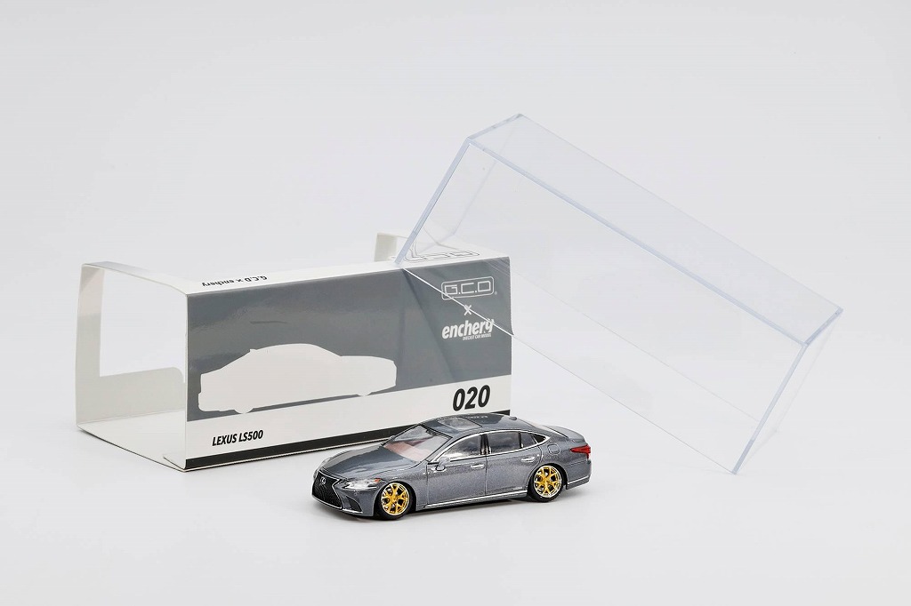 GCD 1/64 Lexus LS500（Gray）- Low-riding version -LHD-　encheryコラボレーション