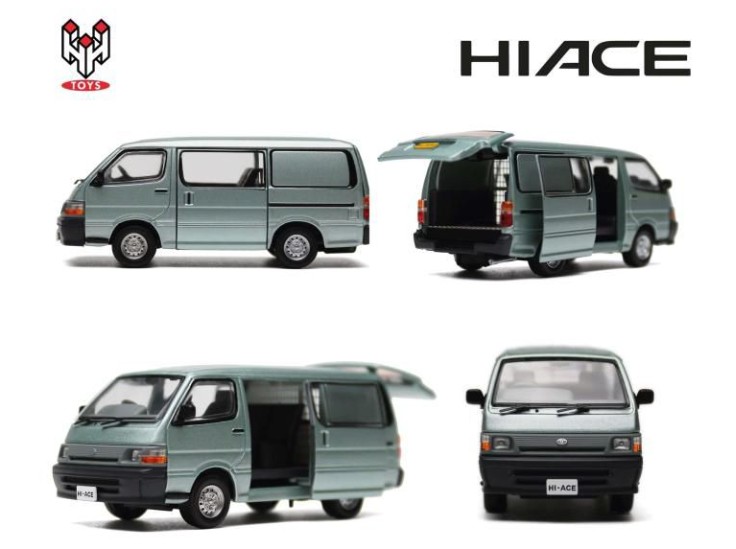 HUNG HING TOYS 1/64 Toyota ハイエース バン メタリックグリーン