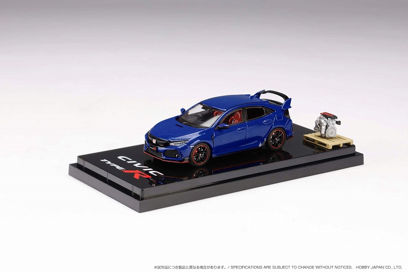 HobbyJapan 1/64 ホンダ シビック TYPE R FK8 2017 エンジン付 ブリリアントスポーティブルーメタリック