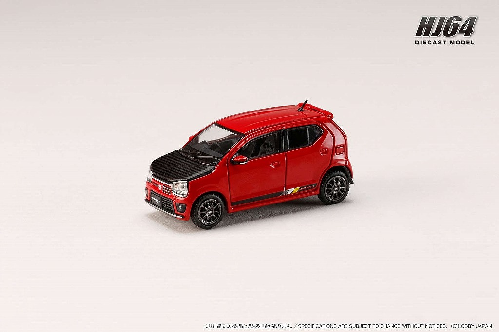 HJ 1/64 スズキ アルト ワークス (HA36S) 赤+カーボン【新品】 HJ 1/64 スズキ アルト ワークス (HA36S) 赤+カーボン【新品