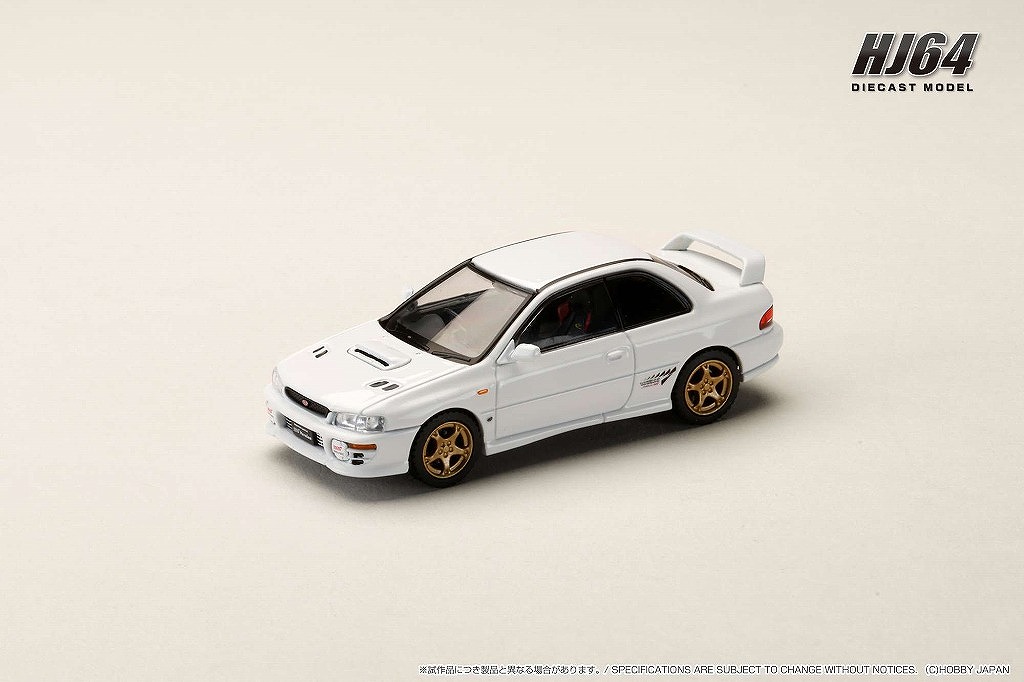 HJ64 1/64 スバル インプレッサ PURE SPORTS COUPE WRX type R STi Version (GC8) フェザーホワイト