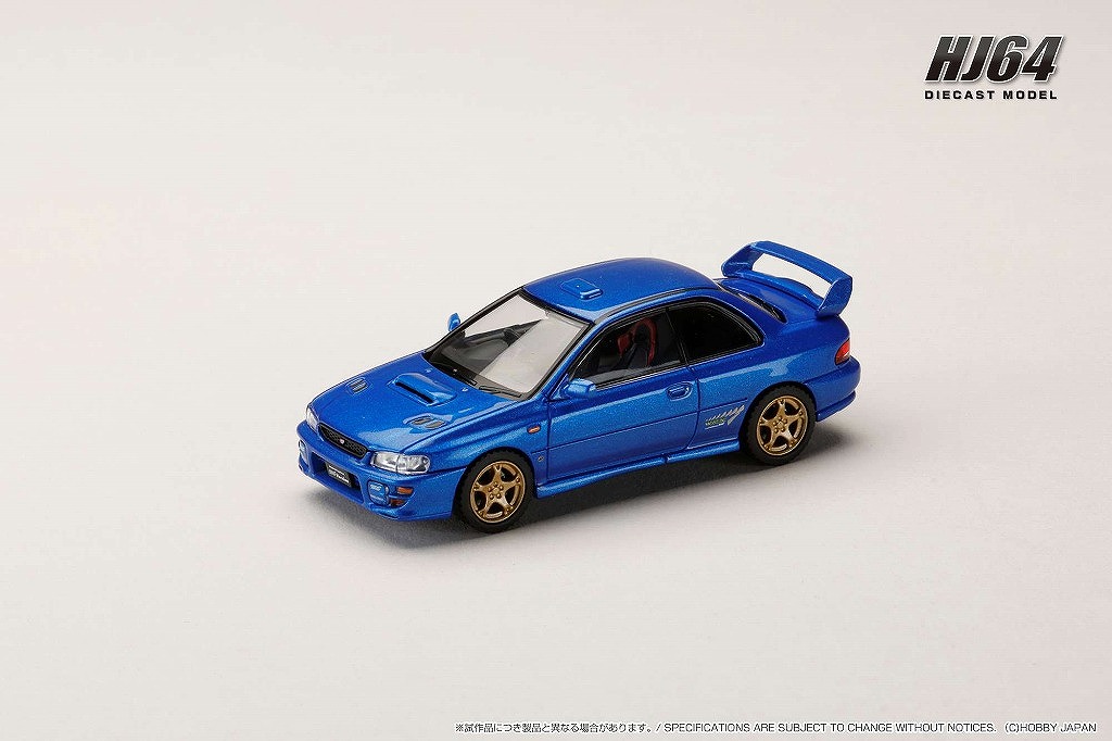 HJ64 1/64 スバル インプレッサ PURE SPORTS COUPE WRX type R STi Version V Limited (GC8) ソニックブルーマイカ
