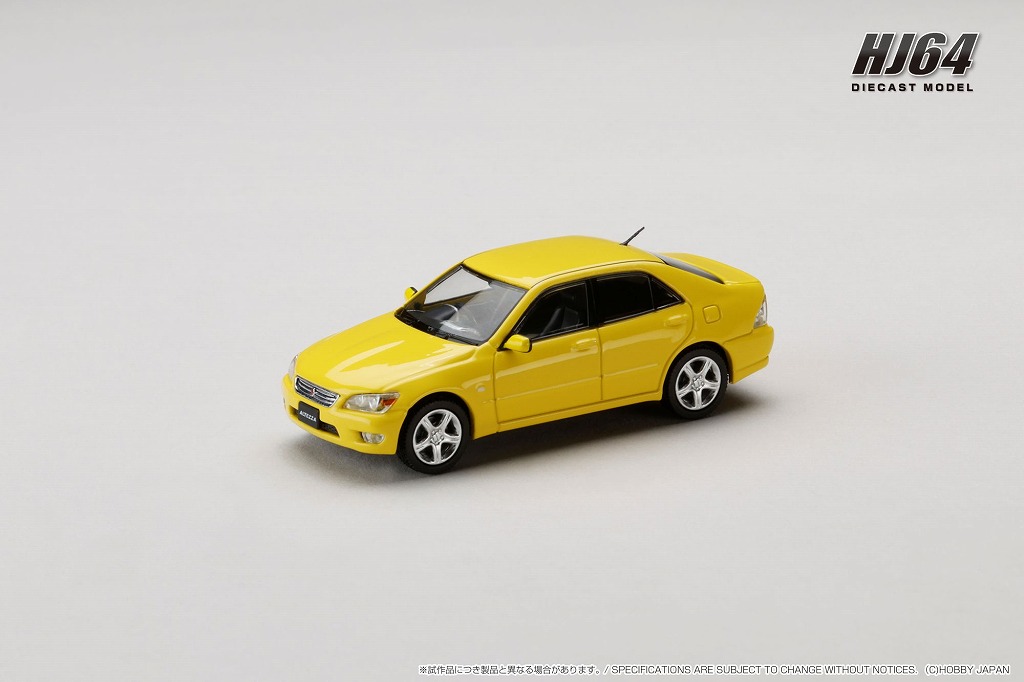HJ64 1/64 トヨタ ALTEZZA RS200 (E10) 1998 スーパーブライトイエロー